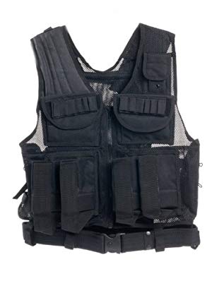 Ultimate Arms Gear Tactical Scenario Stealth Black Paintball Airsoft Battle Gear Tank - Armor Pod Vest