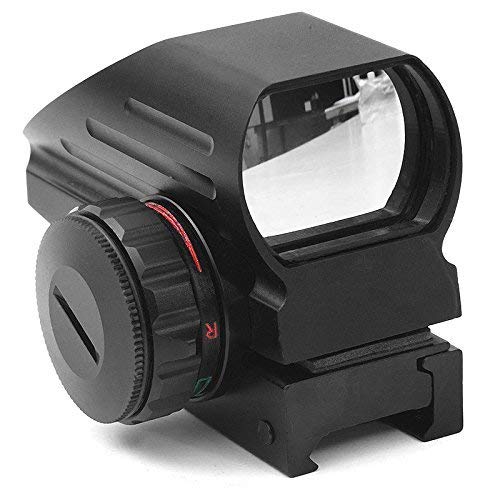 360 Tactical 1x22x33 Green Red Illumination Compact 4 Reticales Dot Reflex Sight with Elevation and Windage Adjustment