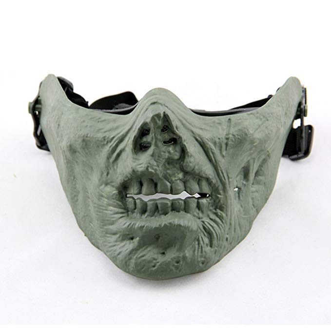 M05 Army Half-face Corpse Walking Dead Zombie Skull Airsoft Paintball Tactical Protect Mask