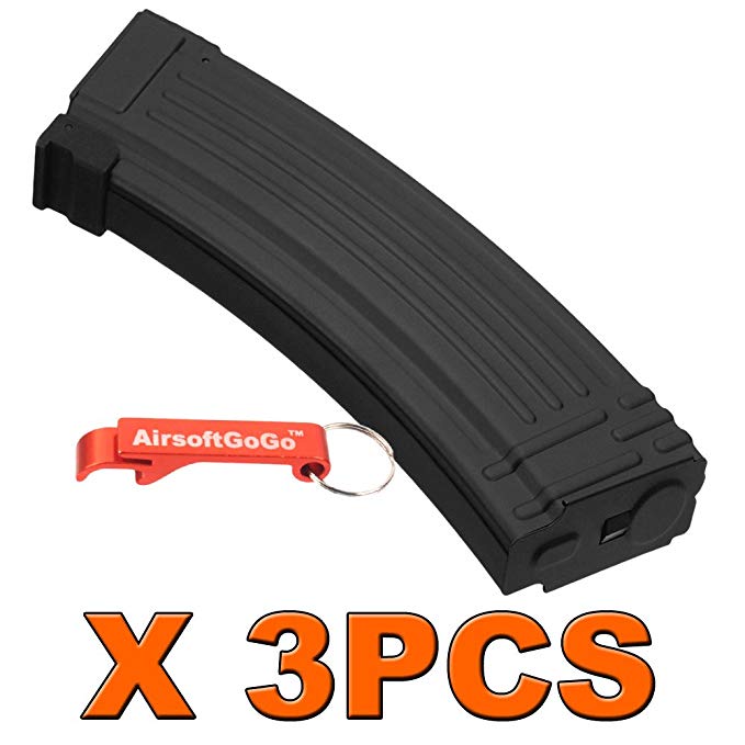 3PCS X AK 140rds Metal Mid-Cap Magazine for Airsoft Marui AK74 AK47 AK series AEG [For Airsoft Only]