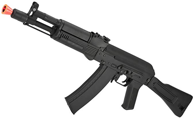 Evike CYMA Stamped Metal AK-104 w/Folding Synthetic Stock Airsoft AEG Rifle