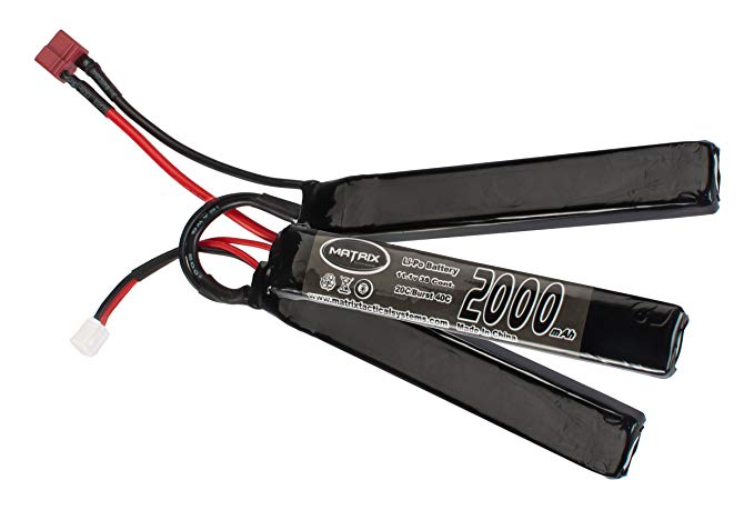 Evike Matrix 11.1v 2000 mAh 20C Airsoft LiPo (Lithium Polymer) Battery - Standard Deans Connector