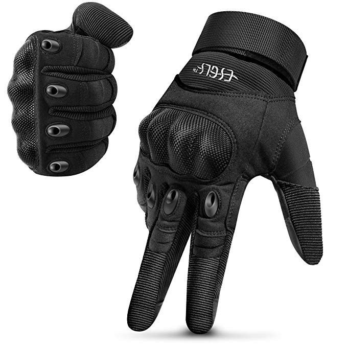 ESGLS Tactical Gloves Military Rubber Hard Knuckle Outdoor Gloves for ...