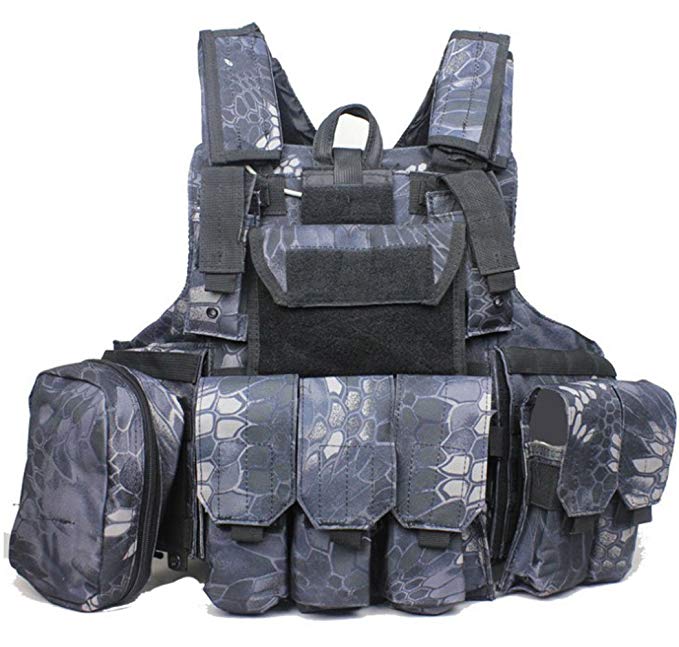 A&G GAGA Tactical Airsoft Molle Combat Vest With MOLLE Pouches Typhon