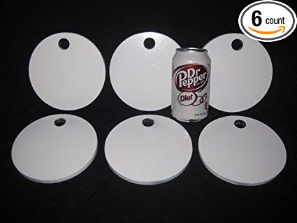 Steel Shooting Targets - 6 Inch Round Hangers - NRA Action Pistol Plates - 6 pcs