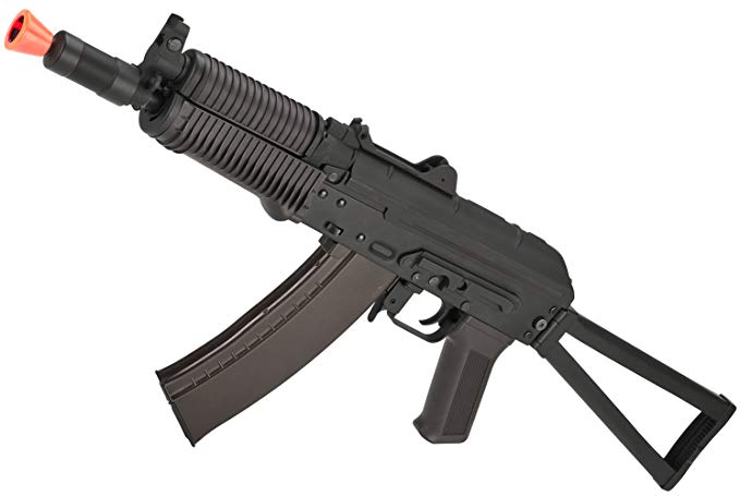 Evike CYMA Stamped Metal AK74U w/Folding Stock Airsoft AEG Rifle - Polymer Furniture
